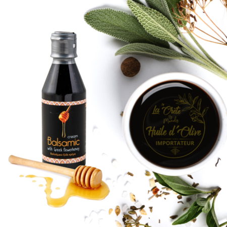 Crème de Vinaigre Balsamique au Miel 'Physis of Crete' 250ml – Une Harmonie Sucrée-Salée d'Exception